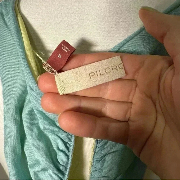 Anthropologie Pilcro Reversible Ruched Light Sky Blue Sleeveless Tank Top S - Picture 7 of 7